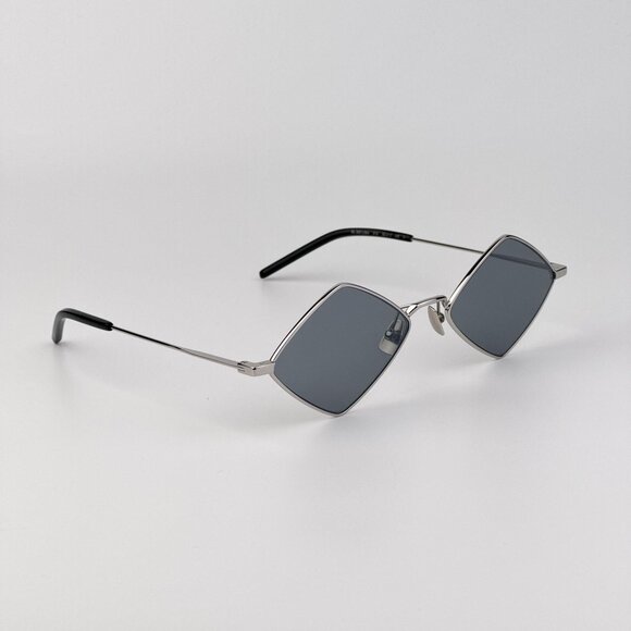 Saint Laurent SL302LISA 010 Geometric Sunglasses Silver Frame Silver Flash Mirro main image 12